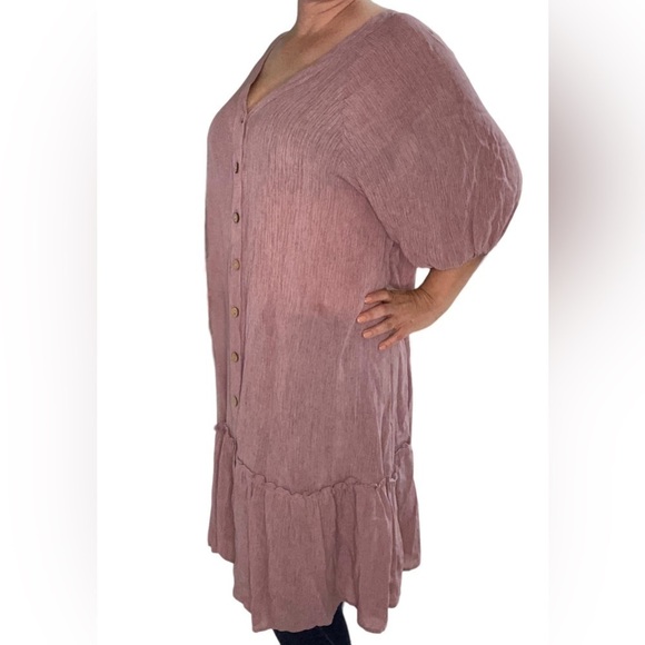 Saints & Hearts Peasant Style Button Down Dress - Picture 2 of 7